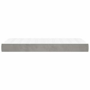 Στρώμα με Pocket Springs Μεσαίας Σκληρότητας Ανοιχτό Γκρι 90x220x20 εκ. Βελούδινο - Pakobazaar
