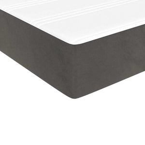 Στρώμα με Pocket Springs Μεσαίας Σκληρότητας Σκούρο Γκρι 90x220x20 εκ. Βελούδινο - Pakobazaar