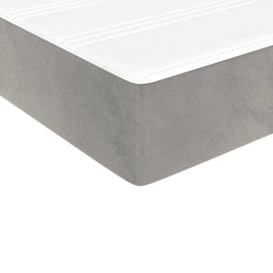 Στρώμα με Pocket Springs Μεσαίας Σκληρότητας Ανοιχτό Γκρι 100x220x20 εκ. Βελούδινο - Pakobazaar