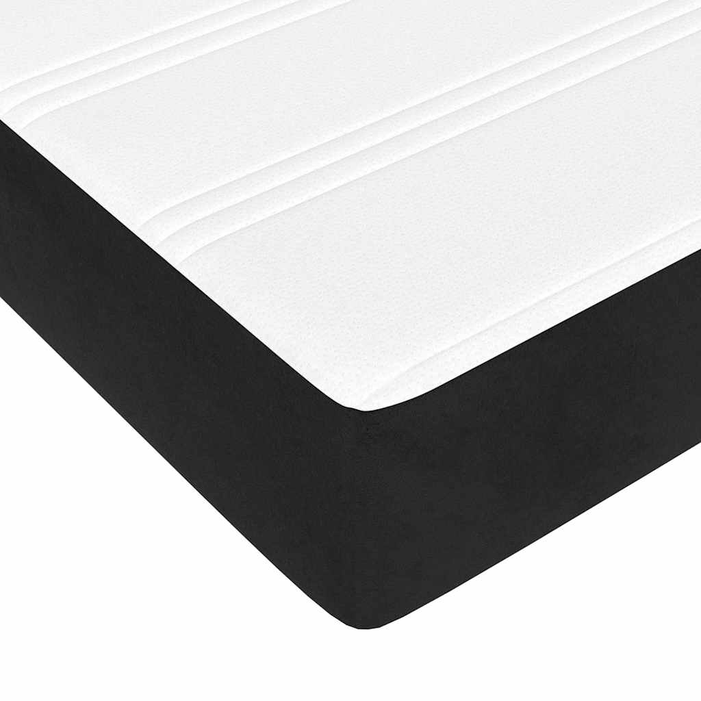 Στρώμα με Pocket Springs Μεσαίας Σκληρότητας Μαύρο 120x220x20 εκ. Βελούδινο - Pakobazaar