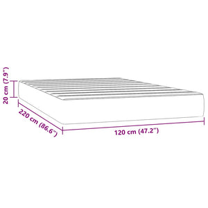 Στρώμα με Pocket Springs Μεσαίας Σκληρότητας Μαύρο 120x220x20 εκ. Βελούδινο - Pakobazaar