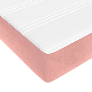 Στρώμα με Pocket Springs Μεσαίας Σκληρότητας Ροζ 120x220x20 εκ. Βελούδινο - Pakobazaar