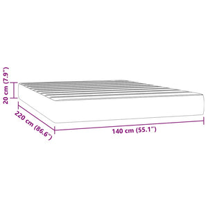 Στρώμα με Pocket Springs Μεσαίας Σκληρότητας Μαύρο 140x220x20 εκ. Βελούδινο - Pakobazaar