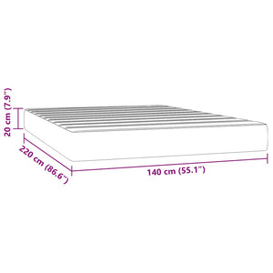 Στρώμα με Pocket Springs Μεσαίας Σκληρότητας Ροζ 140x220x20 εκ. Βελούδινο - Pakobazaar