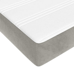 Στρώμα με Pocket Springs Μεσαίας Σκληρότητας Ανοιχτό Γκρι 160x220x20 εκ. Βελούδινο - Pakobazaar