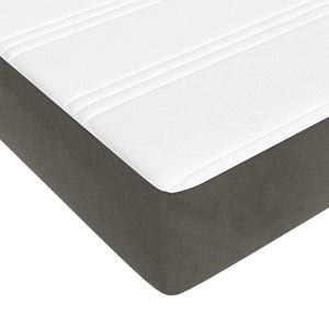 Στρώμα με Pocket Springs Μεσαίας Σκληρότητας Σκούρο Γκρι 160x220x20 εκ. Βελούδινο - Pakobazaar
