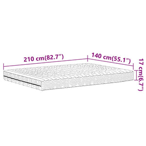 Στρώμα Αφρού Σκληρότητα H2 H3 Λευκό 140x210 εκ. - Pakobazaar