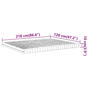 Στρώμα Αφρού 7 Ζωνών Σκληρότητα 20 ILD Λευκό 120x210 εκ.