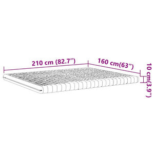 Στρώμα Αφρού 7 Ζωνών Σκληρότητα 20 ILD Λευκό 160x210 εκ. - Pakobazaar