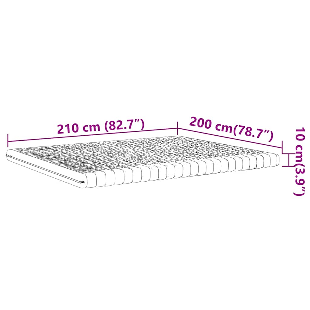 Στρώμα Αφρού 7 Ζωνών Σκληρότητα 20 ILD Λευκό 200x210 εκ.