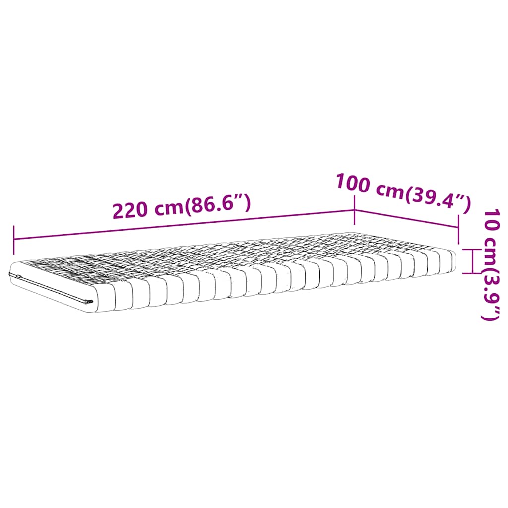 Στρώμα Αφρού 7 Ζωνών Σκληρότητα 20 ILD Λευκό 100x220 εκ.