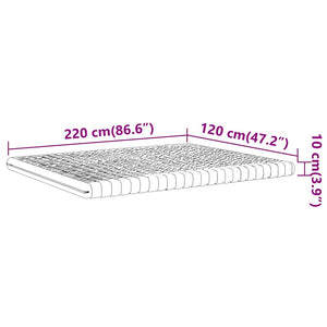 Στρώμα Αφρού 7 Ζωνών Σκληρότητα 20 ILD Λευκό 120x220 εκ. - Pakobazaar