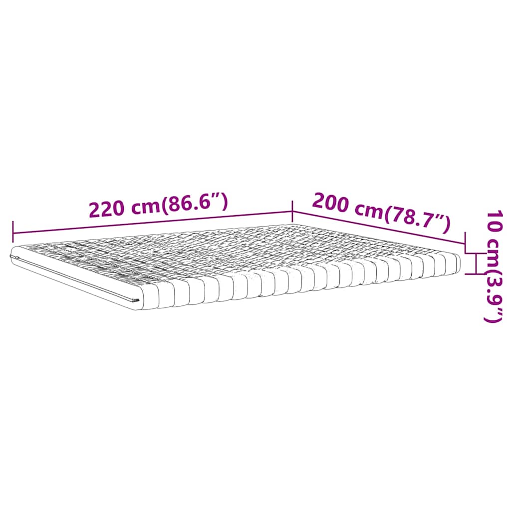 Στρώμα Αφρού 7 Ζωνών Σκληρότητα 20 ILD Λευκό 200x220 εκ. - Pakobazaar