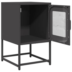 Κομοδίνο Μαύρο 36x39x60,5 cm από χάλυβα ψυχρής έλασης - Pakobazaar