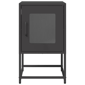 Κομοδίνο Μαύρο 36x39x60,5 cm από χάλυβα ψυχρής έλασης - Pakobazaar
