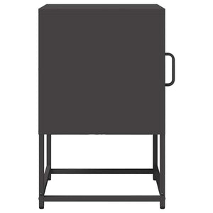 Κομοδίνο Μαύρο 36x39x60,5 cm από χάλυβα ψυχρής έλασης - Pakobazaar