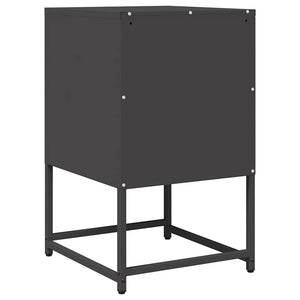 Κομοδίνο Μαύρο 36x39x60,5 cm από χάλυβα ψυχρής έλασης - Pakobazaar