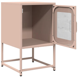 Κομοδίνο ροζ 36x39x60,5 cm από χάλυβα ψυχρής έλασης - Pakobazaar