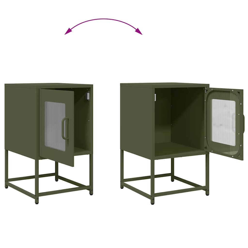 Κομοδίνο ντουλάπι Ελαιοπράσινο 36x39x60,5 cm - Pakobazaar