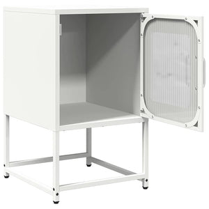 Κομοδίνο λευκό 36x39x60,5 cm από χάλυβα ψυχρής έλασης