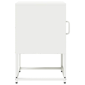 Κομοδίνο λευκό 36x39x60,5 cm από χάλυβα ψυχρής έλασης