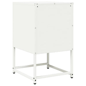 Κομοδίνο λευκό 36x39x60,5 cm από χάλυβα ψυχρής έλασης