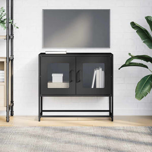 ντουλάπι τηλεόρασης  Μαύρο 68x39x60,5cm από χάλυβα ψυχρής έλασης - Pakobazaar
