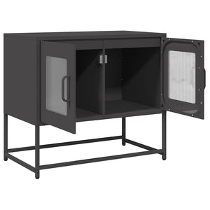 ντουλάπι τηλεόρασης  Μαύρο 68x39x60,5cm από χάλυβα ψυχρής έλασης - Pakobazaar