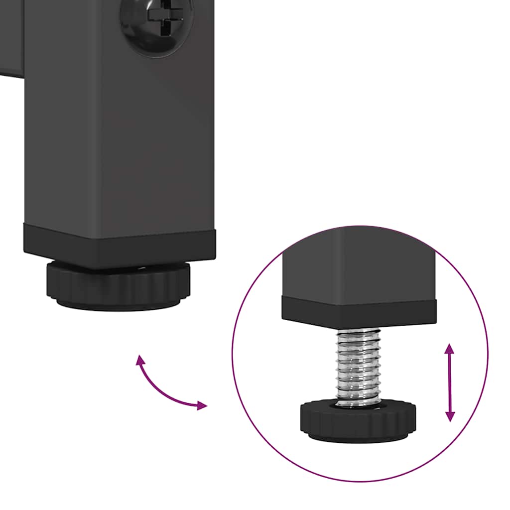 ντουλάπι τηλεόρασης  Μαύρο 68x39x60,5cm από χάλυβα ψυχρής έλασης - Pakobazaar