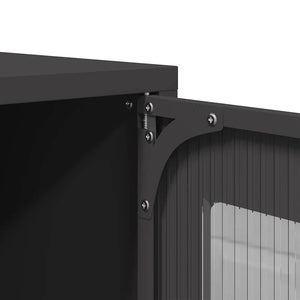 ντουλάπι τηλεόρασης  Μαύρο 68x39x60,5cm από χάλυβα ψυχρής έλασης - Pakobazaar