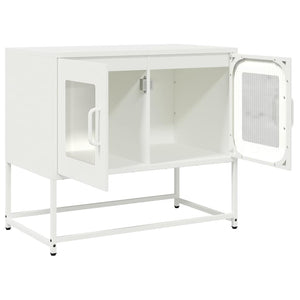 ντουλάπι τηλεόρασης  Λευκό 68x39x60,5cm από χάλυβα ψυχρής έλασης