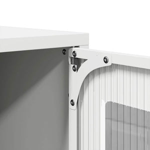 ντουλάπι τηλεόρασης  Λευκό 68x39x60,5cm από χάλυβα ψυχρής έλασης