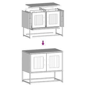 ντουλάπι τηλεόρασης  Λευκό 68x39x60,5cm από χάλυβα ψυχρής έλασης