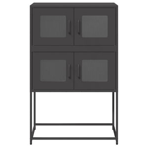 Highboard Μαύρο 68x39x107 cm Ατσάλι
