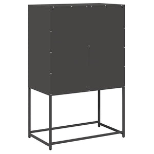 Highboard Μαύρο 68x39x107 cm Ατσάλι