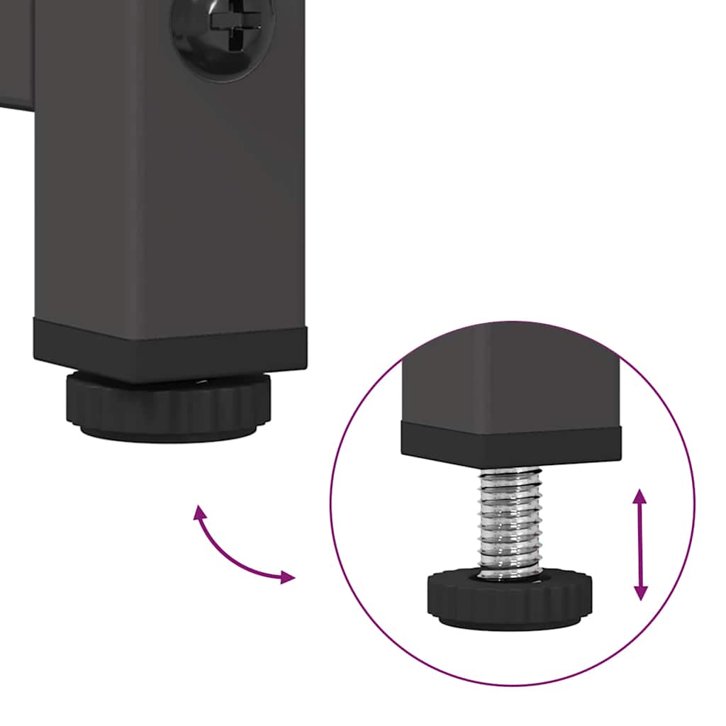 Highboard Μαύρο 68x39x107 cm Ατσάλι