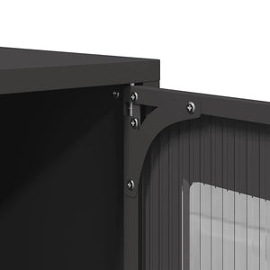 Highboard Μαύρο 68x39x107 cm Ατσάλι