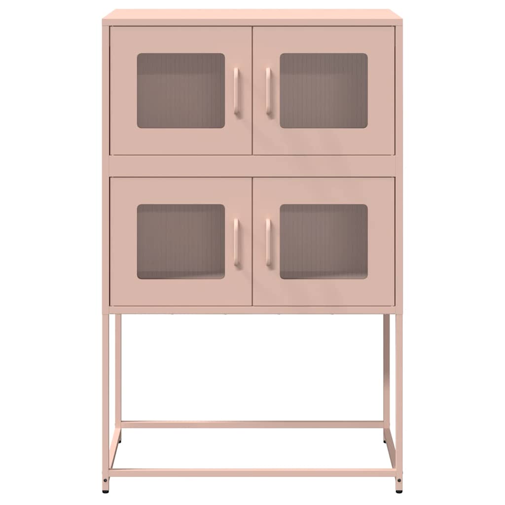 Highboard Ροζ 68x39x107 cm Ατσάλι