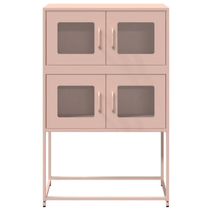 Highboard Ροζ 68x39x107 cm Ατσάλι - Pakobazaar