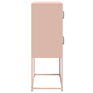 Highboard Ροζ 68x39x107 cm Ατσάλι - Pakobazaar