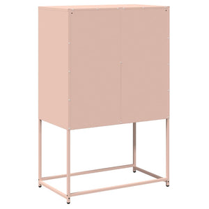 Highboard Ροζ 68x39x107 cm Ατσάλι - Pakobazaar