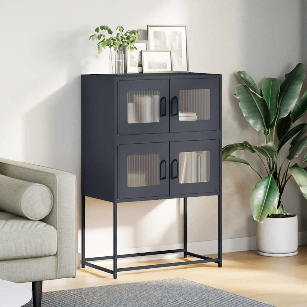 Highboard Ανθρακί 68x39x107 cm Χάλυβας - Pakobazaar