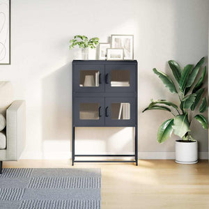 Highboard Ανθρακί 68x39x107 cm Χάλυβας - Pakobazaar