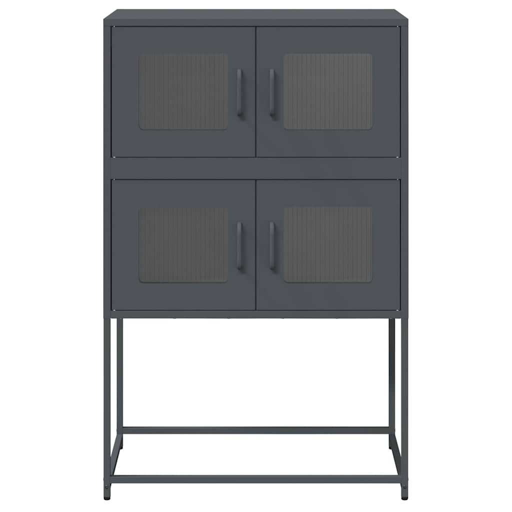 Highboard Ανθρακί 68x39x107 cm Χάλυβας - Pakobazaar