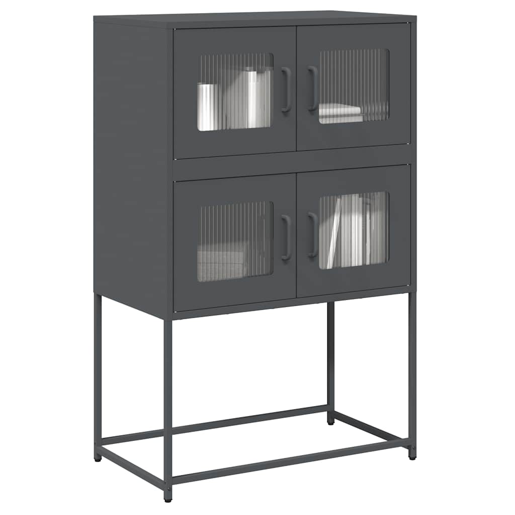 Highboard Ανθρακί 68x39x107 cm Χάλυβας - Pakobazaar
