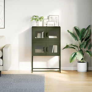 Highboard Ελαιοπράσινο 68x39x107 cm Ατσάλι