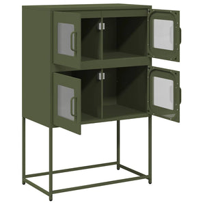 Highboard Ελαιοπράσινο 68x39x107 cm Ατσάλι