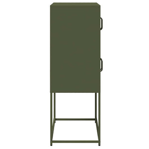 Highboard Ελαιοπράσινο 68x39x107 cm Ατσάλι