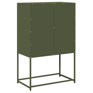 Highboard Ελαιοπράσινο 68x39x107 cm Ατσάλι