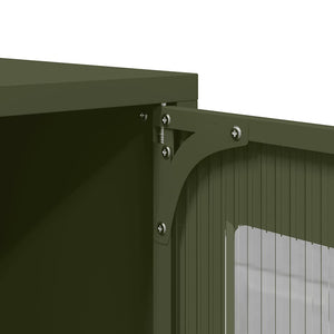 Highboard Ελαιοπράσινο 68x39x107 cm Ατσάλι